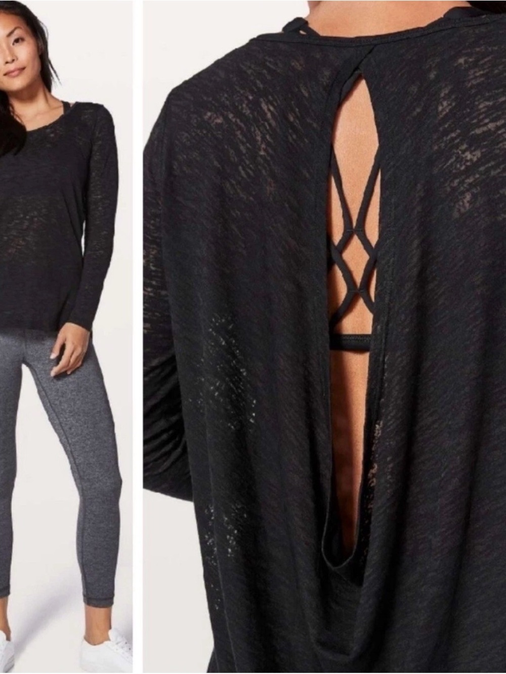 Lululemon Low Key Black Long Sleeve Shirt Size 6